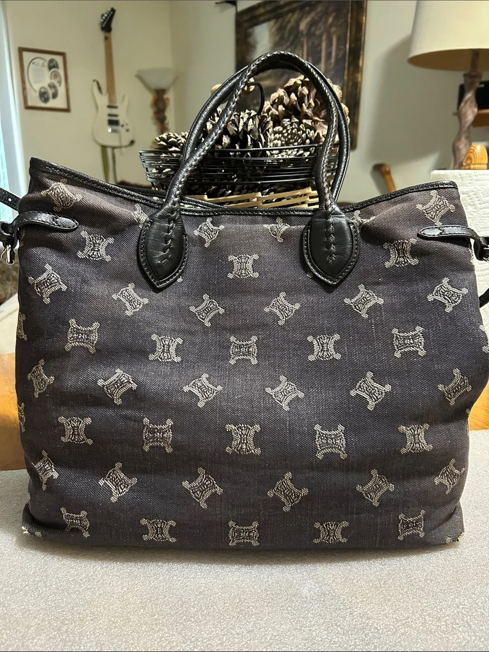 Celine Large Denim Tote Bag